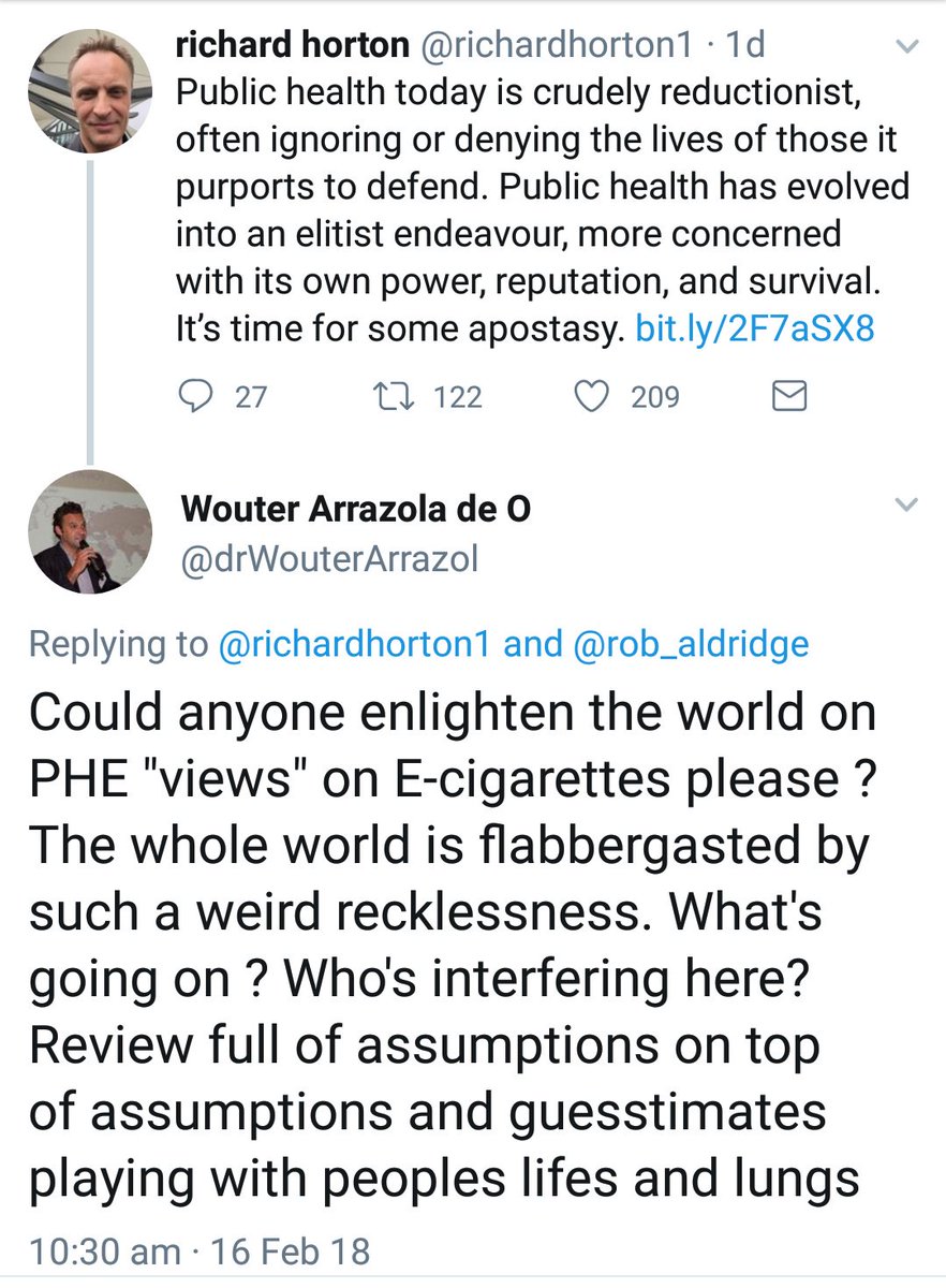 <a href="/drWouterArrazol/">Wouter Arrazola de Oñate</a> <a href="/richardhorton1/">richard horton</a> @rob_aldridge You literally just proved his point