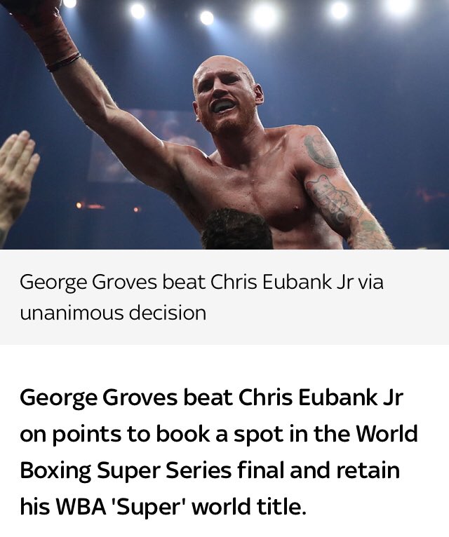 2HS_UK's tweet photo. So big #fightNight is Done ✅! @StGeorgeGroves Beats @ChrisEubankJr in #battleofbritain #warforaliboxing #fight2highsports #GrovesEubank .... #AliTrophy #wbachamp #boxinghardorgohome #GrovesWon #Eubanklostit https://t.co/oiIMVwRQWX