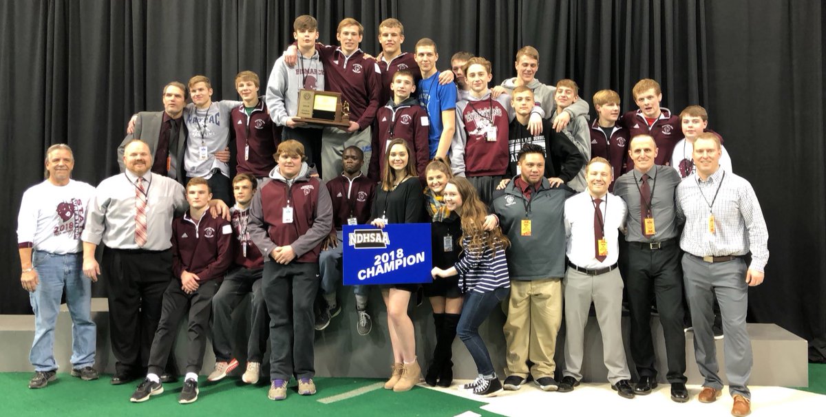 bhsdemonwrestle's tweet photo. Your 2018 ND State Champions, the Bismarck High Demons!! @BisStuSection @BisHighStudents https://t.co/AfZkz9Ls4X