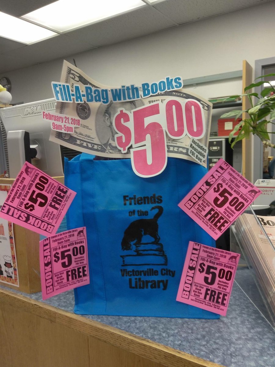 VictorvilleLib's tweet photo. We’re havin’ a book sale! 
WEDNESDAY FEB 21, 9am-5pm https://t.co/3WuxnrEApm