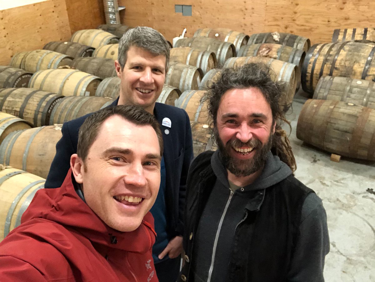 SmokeandDirt's tweet photo. @VCaledonian @WallsofWhisky:

Mind. Blown. I can confirm that every positive review of this juice is true, and this 17-month spirit in STR cask blew me away. 

Very bright future for this place, and right in our back yard! Glad we bought two casks! Giddy for the peated spirit. https://t.co/mnhFrgnN1w