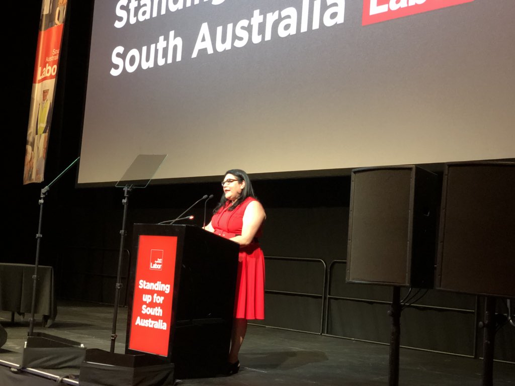 alpsa's tweet photo. Labor candidate for Stuart, Khatija Thomas speaking about how Labor Governments help provide opportunity for all. #standingupforSA https://t.co/NRT7DTH3JS
