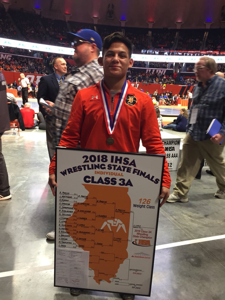 1barbathletics's tweet photo. Fabian Lopez is the 3A 126 lbs State Champion!  He is DeKalb’s 1st ind Champion since 2001 when Coach Andy Hiatt won 130 lbs!  Congrats Fabian! https://t.co/tHwIvSbomI