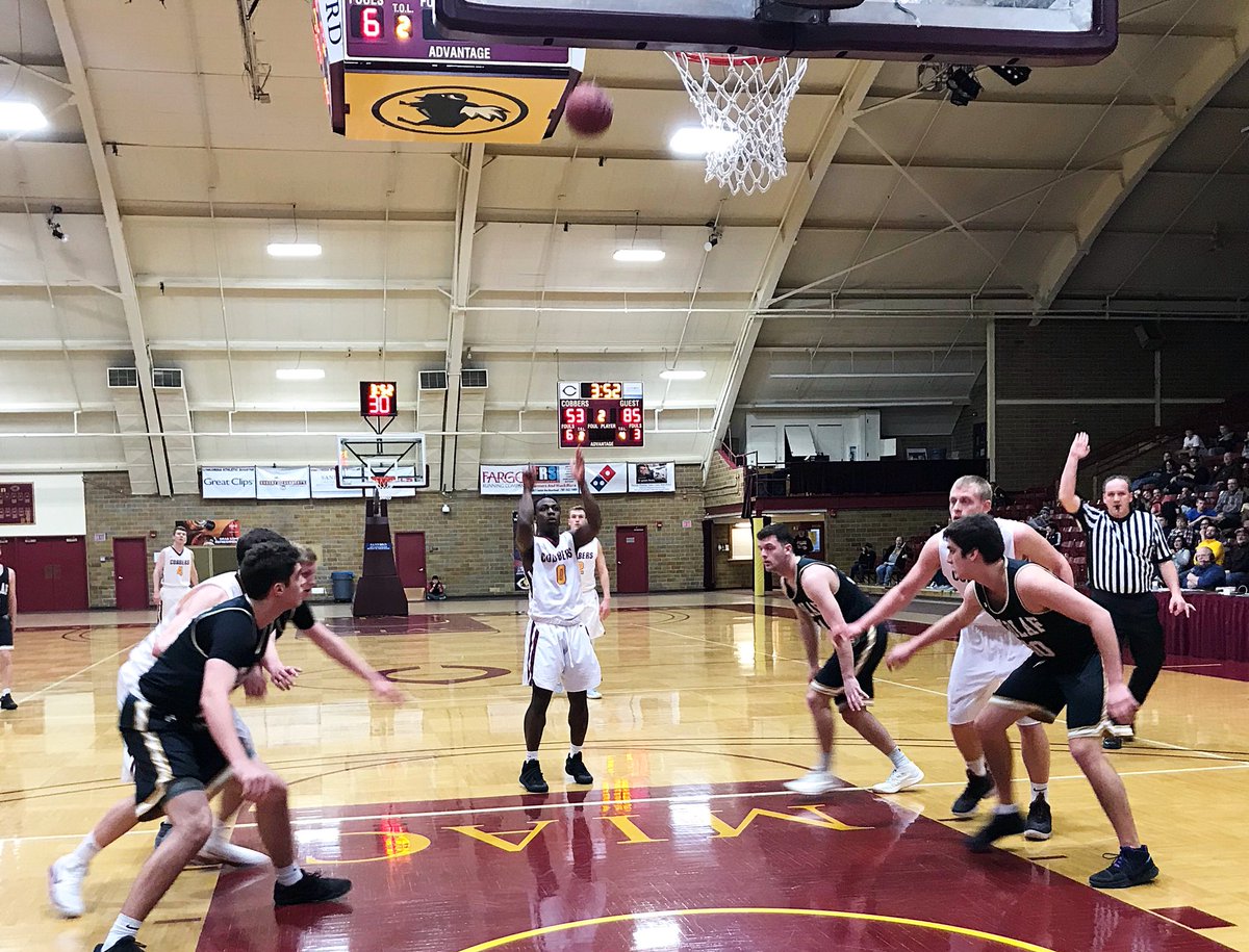 CobberSID's tweet photo. PIC OF THE DAY! Joel Carter gets to the free throw line and makes both! #NothingButNet #SeniorMemory https://t.co/SMZ6yesNnl