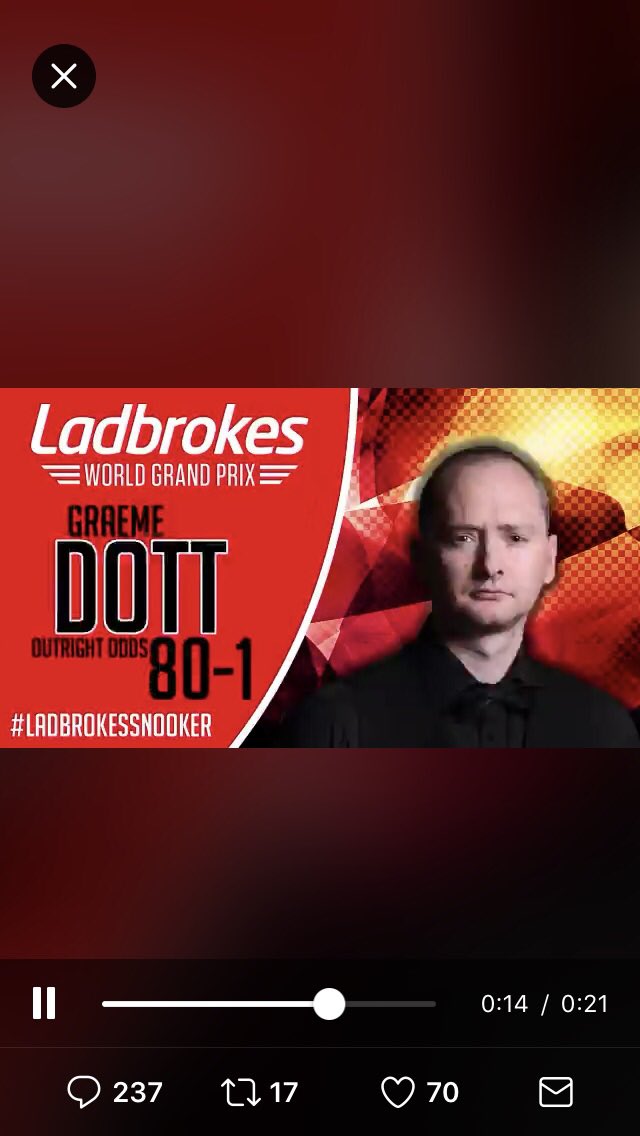 FastDixon's tweet photo. @WorldSnooker1 @Ladbrokes  https://t.co/onOKUAfDdX