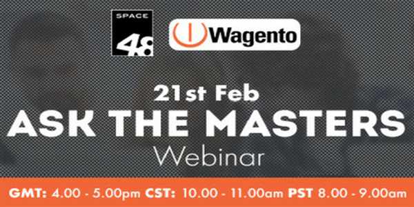 wagento's tweet image. We are co-hosting #AskTheMasters Magento live webinar with @Space48ers on 21st Feb. Our experts @brentwpeterson and @tonegolf71 will give insights on key areas of #eCommerce and #Magento website development and answer your questions. Free Registration &amp;gt;&amp;gt; wgn.to/2sDOli4