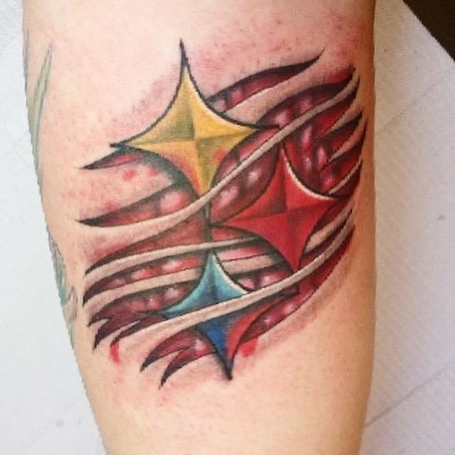 the other paper Steeler fans selftattoo is the worst team tribute ever