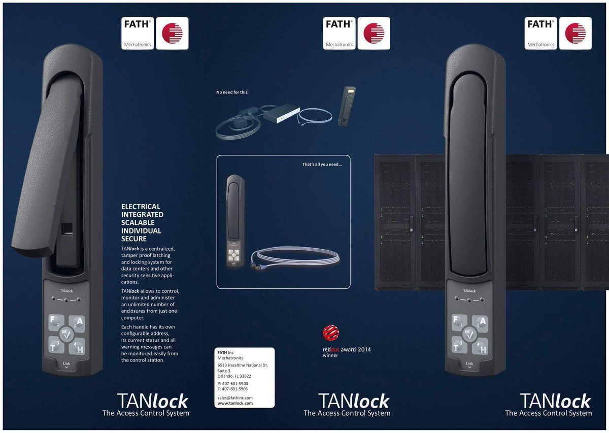 f_mechatronics's tweet photo. FATH Inc. attends the Datacenter World in USA San Antonio on March 14th and March 15th. 
Come and see the TANlock at booth 221 #tanlock https://t.co/EroKkl0gPo