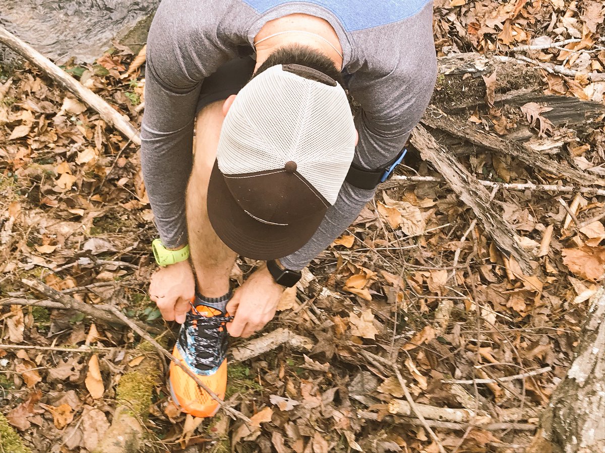 socialshark's tweet photo. Lacing up before my trail run. 🏃🏻#augustaActive https://t.co/ZZgWs8etfN