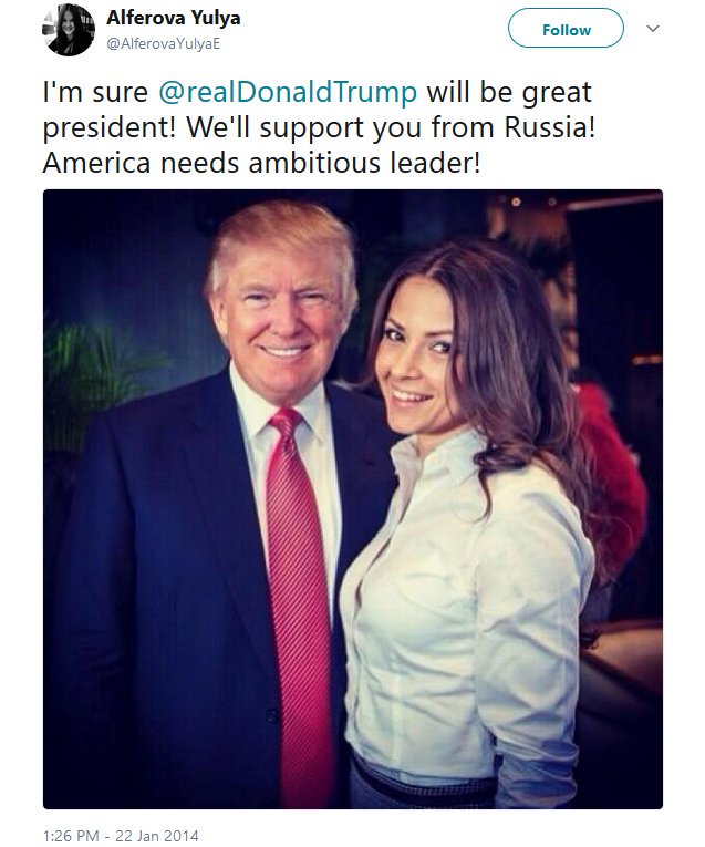 Seth Abramson on Twitter: &quot;(THREAD) Yulya Alferovaxe2x80x94ex-wife of Russian oligarch Artem Klyushin and a member of Trump&#39;s entourage in Moscow in 2013xe2x80x94is yet another witness who confirms, albeit inadvertently, Trump lied about