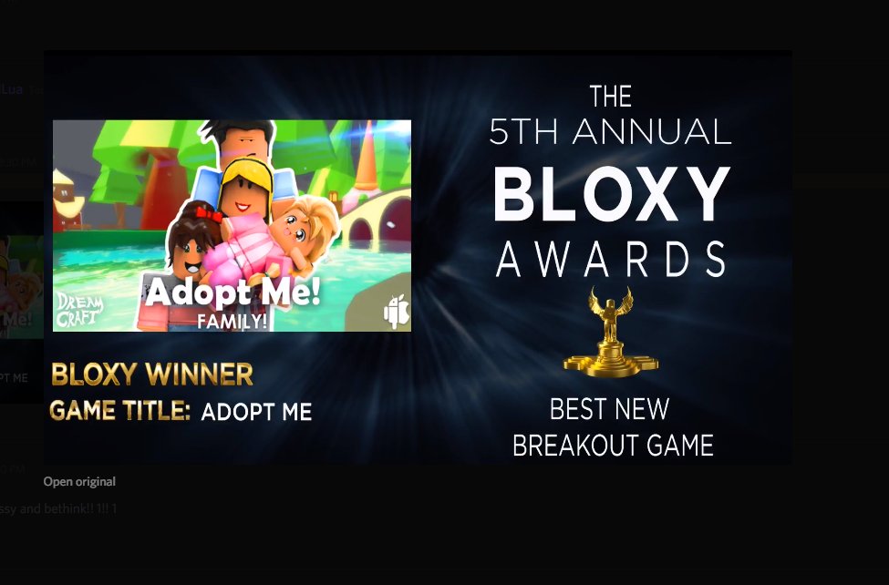 Fissy On Twitter Whoah We Won An Award At The Bloxys Thank You Roblox So Much Nice Work Bethink Rbx - roblox 5th annual roblox bloxy awards houriya media