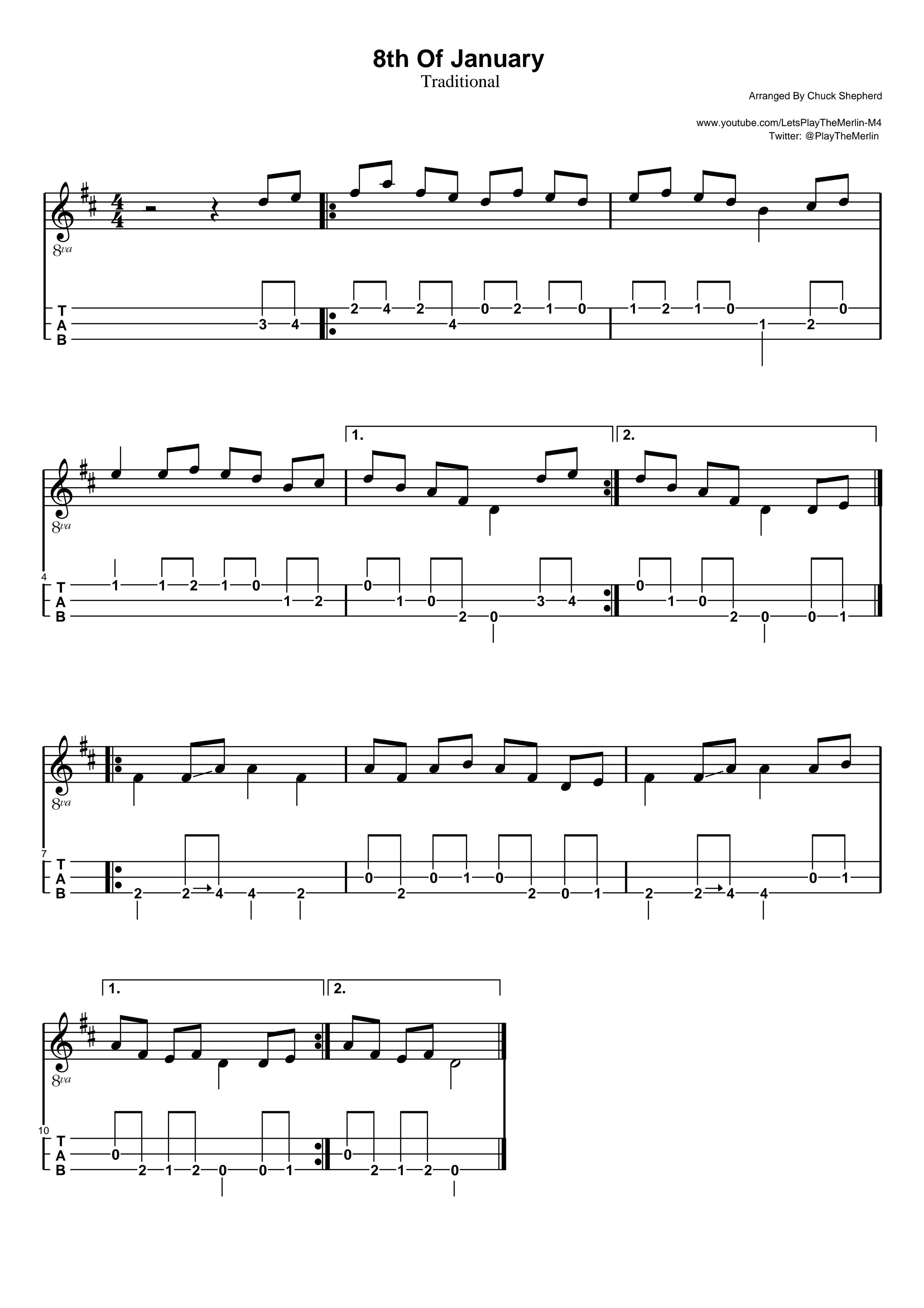 Seagull merlin 2024 sheet music