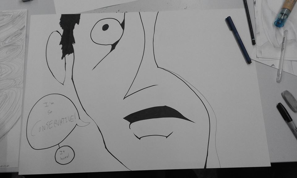 LukeAlmondsAFAS's tweet photo. We had to create a piece at the edn of an old college trip so I decided to do what I do best, something mad :D #Art #Illustration #FineArt #yorkshiresculpturepark #hepworthgallery #College #Trip #Sketches #ArtWork #Conservative #FineLiner #Pen #Sharpie #Silly #Daft #Minimal #Free https://t.co/xfYmxuwUZZ