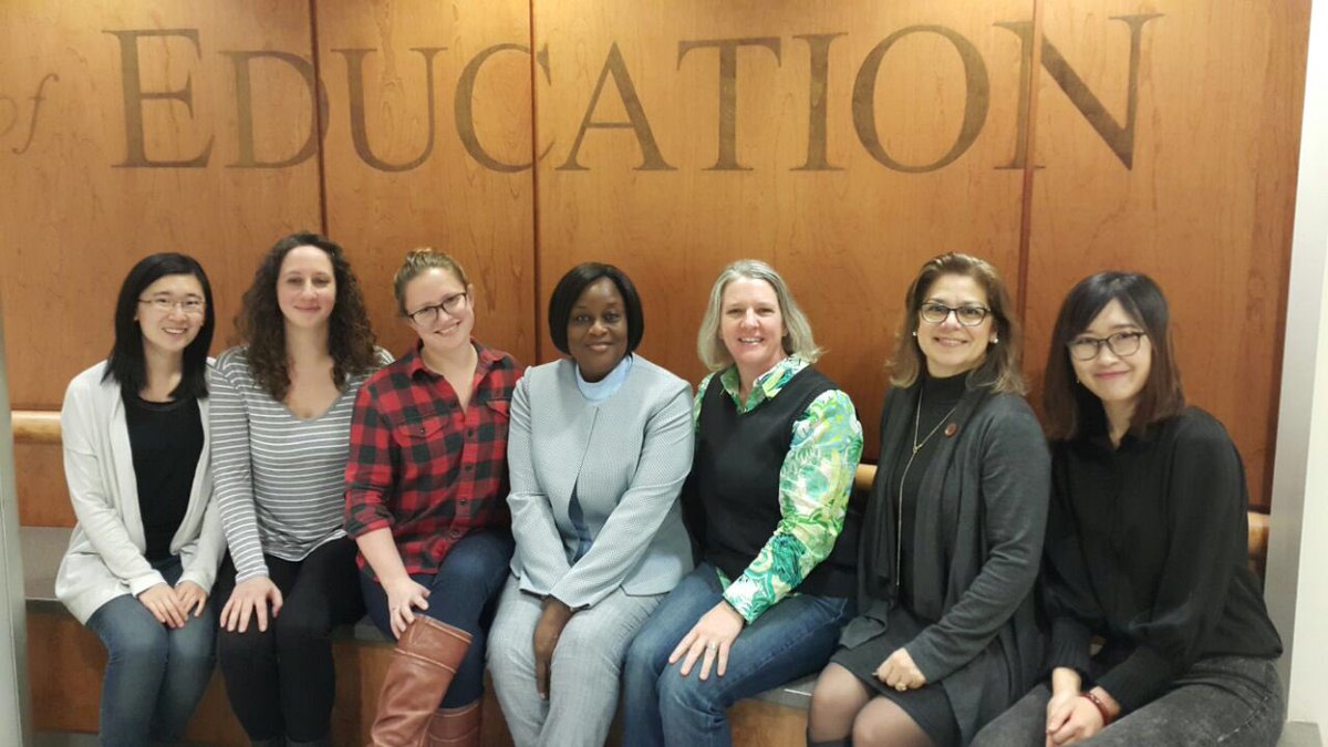 qualitytalkpsu's tweet photo. Enjoying our interactions with fellow researcher Funke Omidire and  @PKarenMurphy, and @QualityTalk team, #PSUCollege of Ed https://t.co/p6HLUTOyad