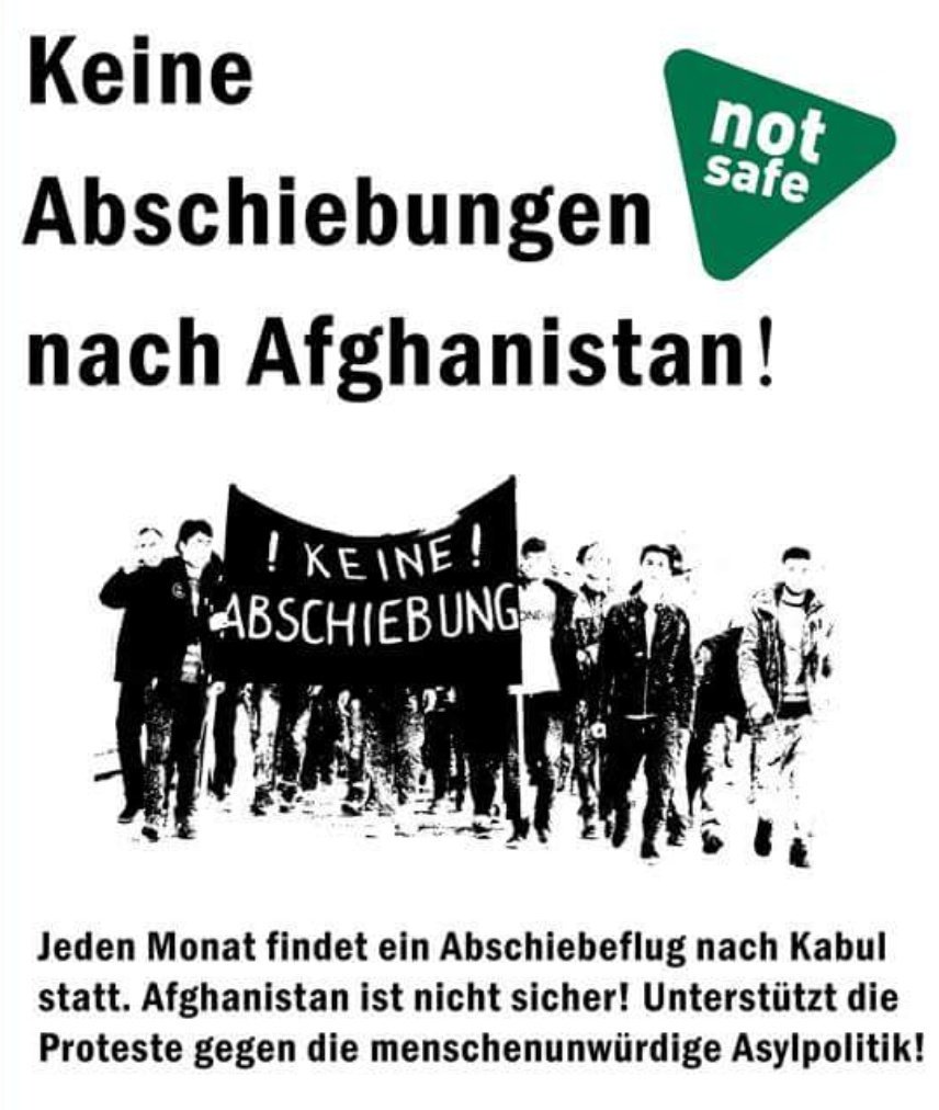 antira_muc's tweet photo. Keine Abschiebungen nach #Afghanistan oder sonstwohin. Kommt am 20.02.2018 um 18Uhr zum #Marienplatz, #München zur Demonstration gegen die monatlichen Sammelabschiebungen. #NotSave #FightDeportation #NoBorder #Right2Stay
https://t.co/tc9dm2Z2jy https://t.co/Q5XX2JB5iP
