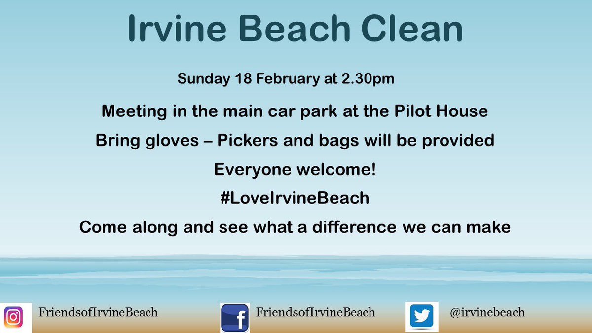 Mrs McN has volunteered to help at this tomorrow. Feel free to join me 😜 #LoveIrvineBeach #gooddeeds @IrvineBeach @North_Ayrshire
