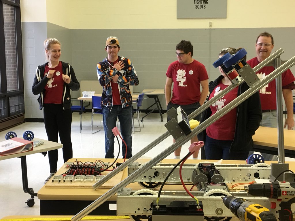 Scotbotics's tweet photo. Thanks to @team_pyrotech for helping us today! @SCS_C_and_I @thescotlandhigh https://t.co/12tZvjYbpT