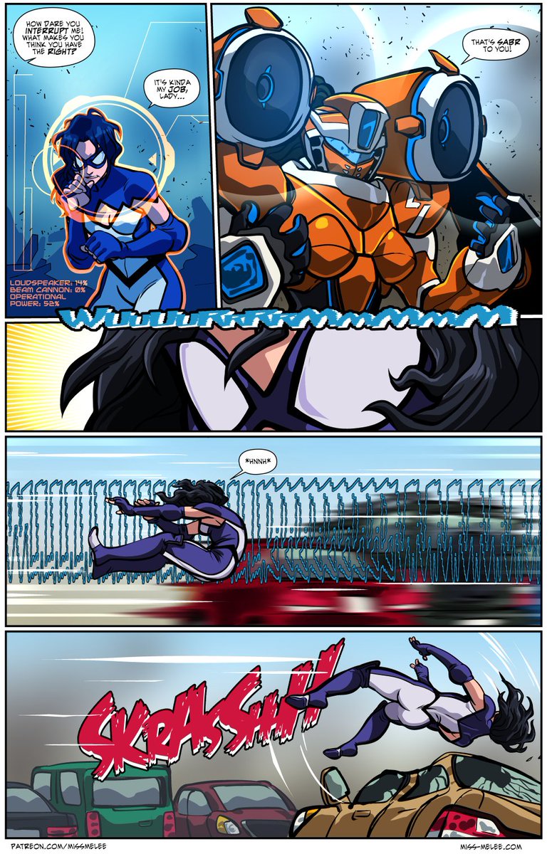 L_Abomination's tweet image. I have so much more to learn in regards to comic craft, but I&apos;m happy I managed to produce many of my favorite pages in the Issue 5 run of Miss Melee. I hope to make even more strides this year. #sequentialsaturday