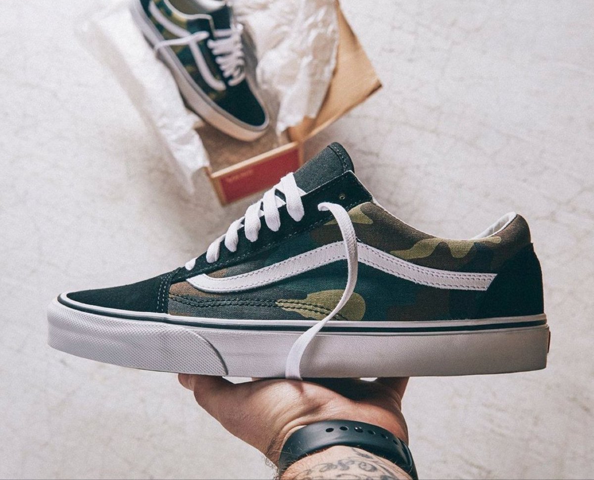 woodland camo old skool vans