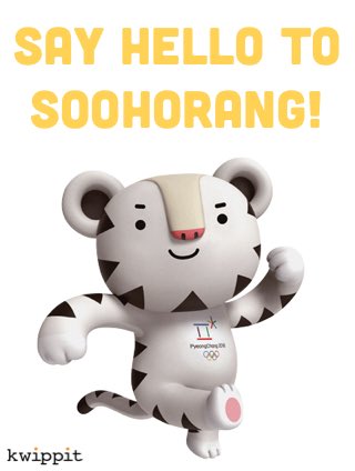 kwippit2's tweet photo. Legend has it the white tiger has long been considered Korea’s guardian animal. Merging “Sooho,” which means protection, and “rang,” the word for tiger, it makes perfect sense. 
More free customizable, shareable #Olympic stickers &amp; GIFs in the kwippit app https://t.co/XHlnj7vAYX https://t.co/eSmmfJHGNQ