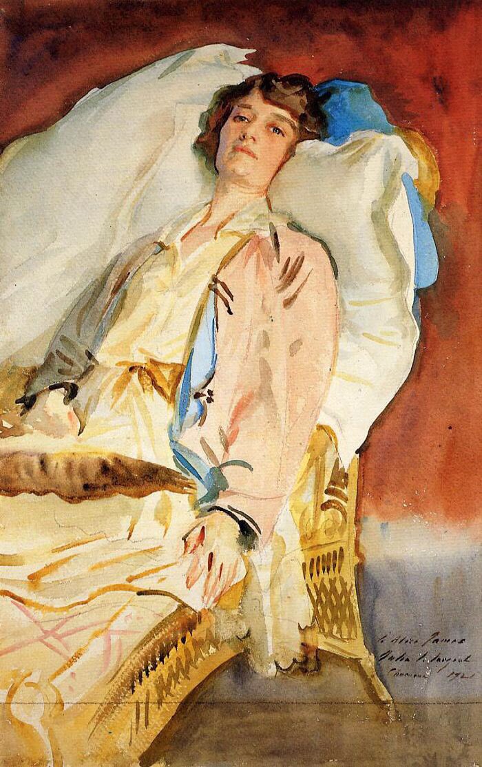 BohanRob's tweet photo. John Singer Sargent (1921) - it is astonishing to see the artist’s command of watercolour #artwork https://t.co/7sBB2JWN60