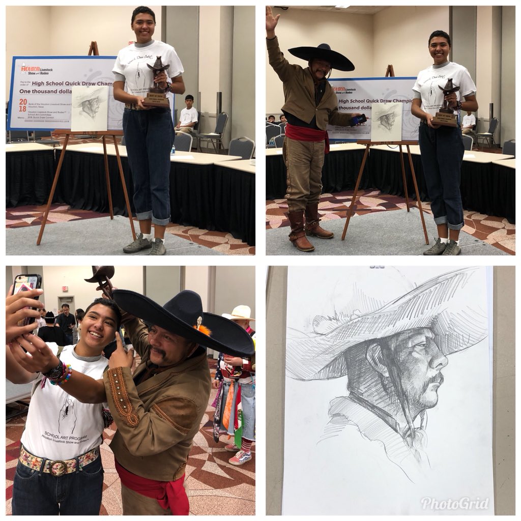 TWHS_ArtDept's tweet photo. Congratulations, Chloe Pascual, Grand Champion of the High School division of the 2018 HLSR Quick Draw contest! Great work! #conroecreates #conroeinspires https://t.co/PjFPX22C9x