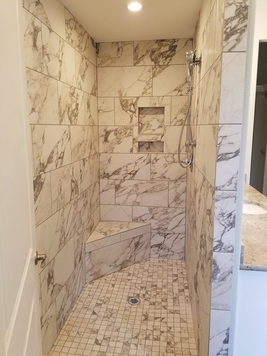 CopperCreekHome's tweet photo. Preview of our 6400 sq ft multi-generational home pictures to come here's one of the showers #multigenetational #coppercreekhome #truecustom https://t.co/choYiLB1H7
