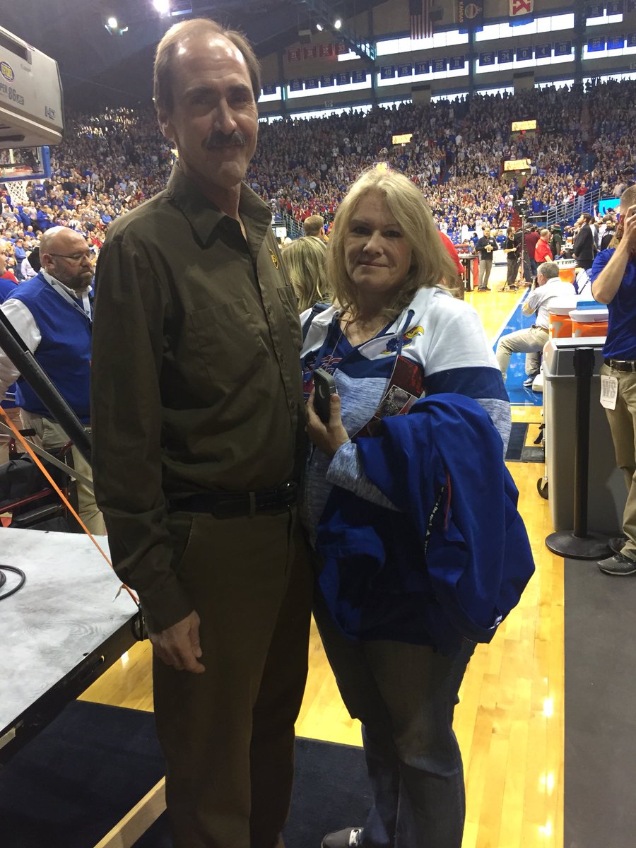 KU vs WVA delivery of the game ball by TOPEKA On road Supv. Paul Anderson! Rock Chalk