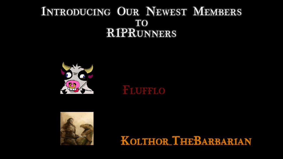 RIPRunnersTV's tweet photo. EVERYONE GIVE A NICE WARM WELCOME TO OUR NEWEST MEMBERS! https://t.co/P1IbWrTKBr + https://t.co/plhOMcwsVM !! https://t.co/kFHEFQnkIY