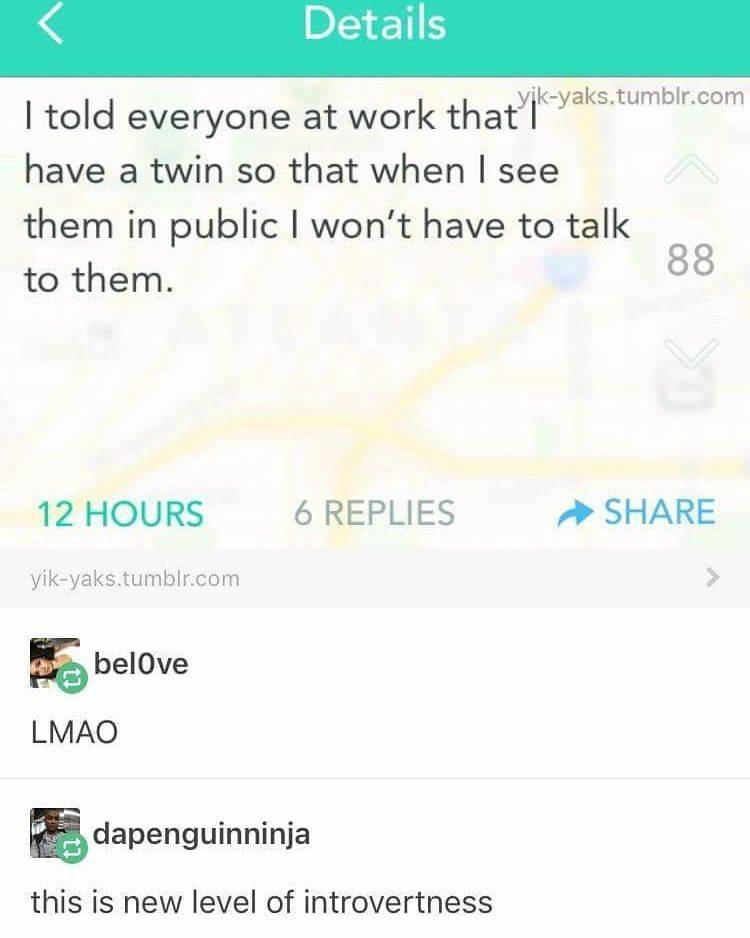 rjoynesjr's tweet photo. Seems like a good plan in theory but wouldn't people just constantly be like "I know you sister from work" 🤔
°
°
°
°
° #TumblrTextPosts #TextPostFunny #FunnyTextPost #FunnyTextPosts #FunnyTumblrPost #FunnyTumblrPosts  #tumblr @thebestoftumblrofficial #repost https://t.co/muMBKjq2Q1