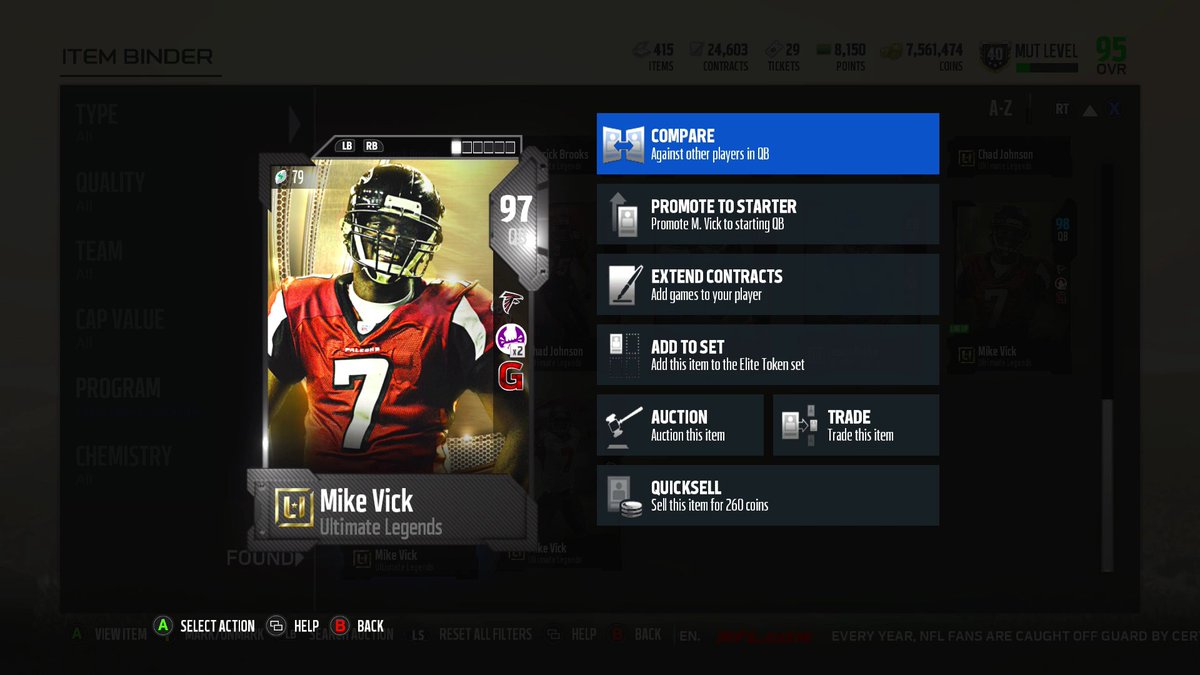 cookieboy1794's tweet image. Fuck it, here we go. Retweet and Follow to enter the giveaway for 97 OVR Ultimate Legend Michael Vick on Xbox One! Giveaway will end in 2 days, good luck