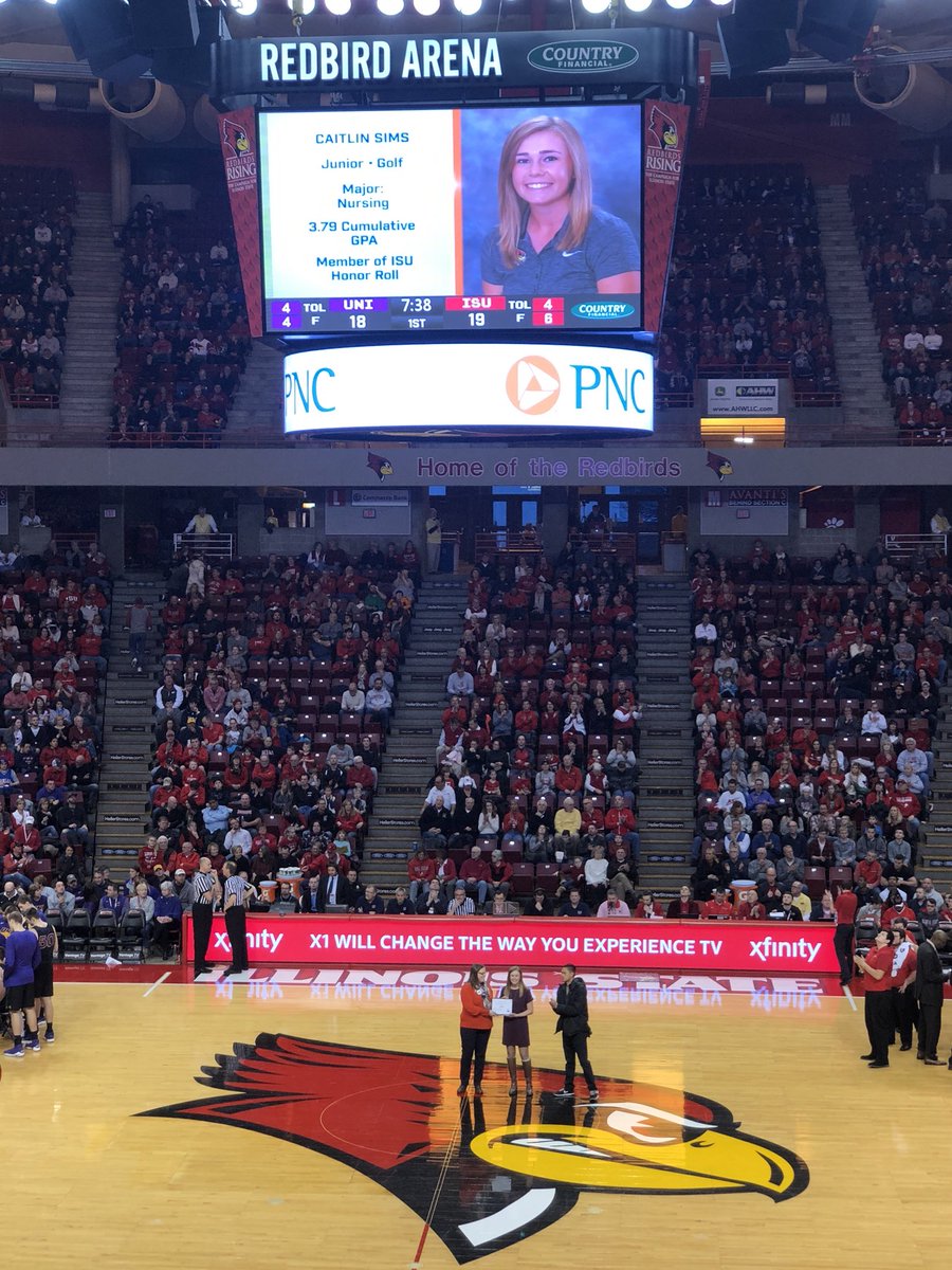 ISUwGolf's tweet photo. Congratulations to @caitlinsims23 for being recognized as the PNC Student-Athlete Achiever of the game! #proudofyou #stayinschoolkids https://t.co/HOqh1E3FOj