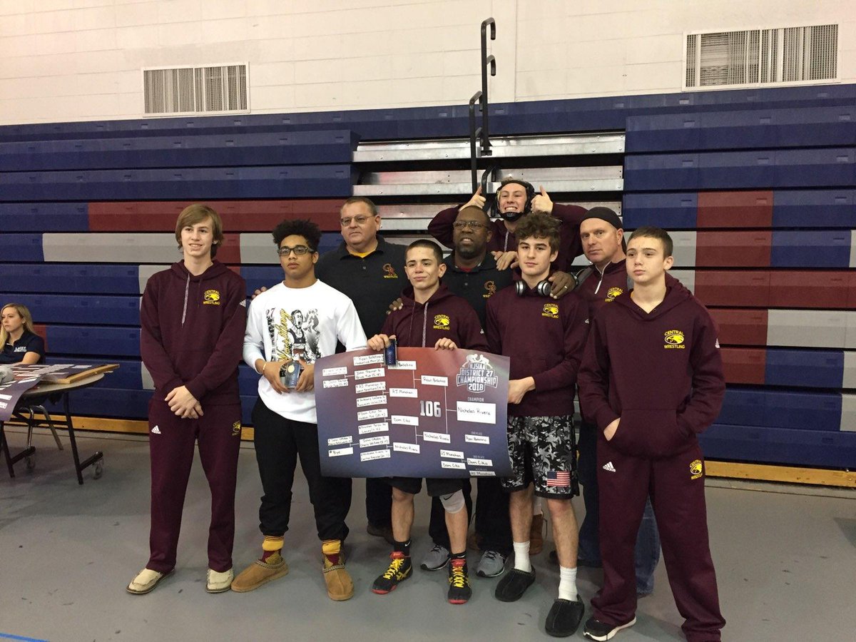 CR_athletics's tweet photo. Congratulations to Nick Rivera District 27 Champion and Joe Zaccaro and @lively_curtis20 for their 3rd place finishes. Great Team effort today for the Central Regional wrestling Program. @nicksanto534 #anythingbuttypical @WE_R_CR1 @CRHSconnect @pit_crhs https://t.co/OmhEAnc6D4