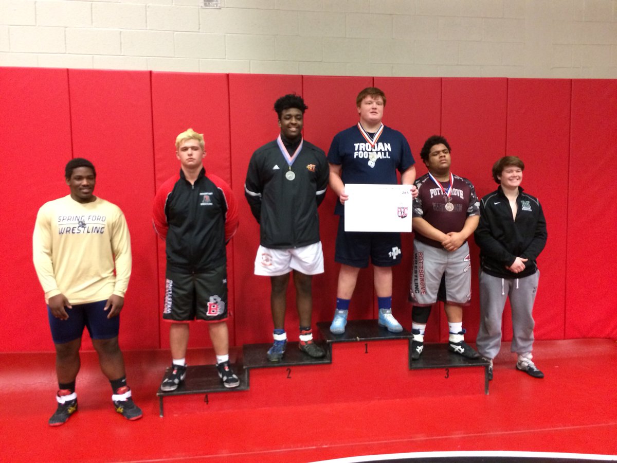 PHSWrestlingPA's tweet photo. Tom Doyle PAC Champ at 285 @Pottstown_DECA @pottstownschool @PottstownTrojan @mootmoot8795 @underarmour_50 @stripgriffin @AmyBFrancis @EmanWilkerson https://t.co/0NngAMDhIb