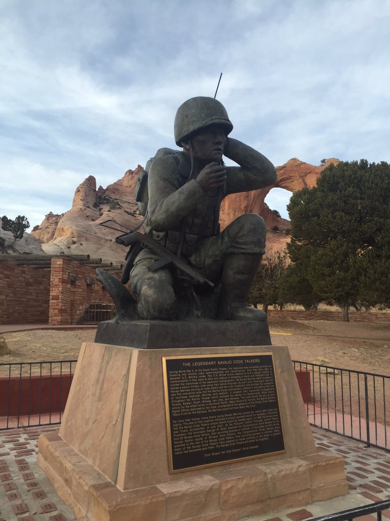 flagfoto's tweet photo. For all of my Marine brothers and sisters got to visit the code talkers memorial in Window Rock Arizona. 

Pretty amazing https://t.co/RCN4s6XYeR
