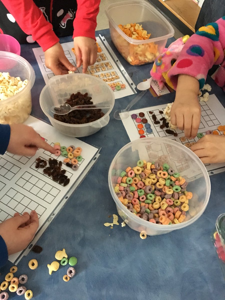 MmeToews's tweet photo. Le centième jour, le vendredi et nous pouvons apporter les pyjamas?! Fantastique! Creating our own hundred chart, a snack of a hundred treats and counting homemade collections with our favourite stuffies equals a pretty fun day! @LuxtonSchool https://t.co/6qqzYROMQy