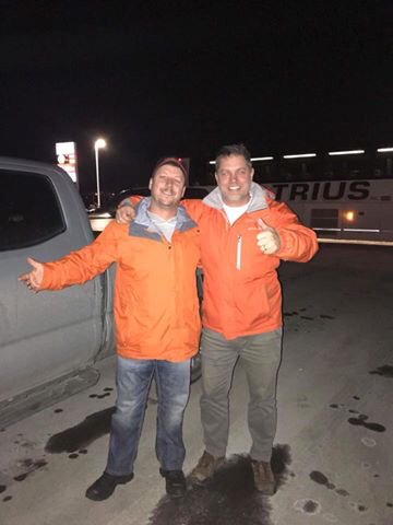 AAALadyLions's tweet image. Called a truce! #orangejacket #Rivals
