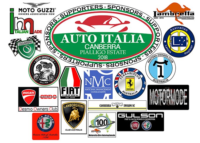AutoItaliaACT's tweet photo. thankyou to all of our sponsors &amp; supporters of Auto Italia Canberra 2018. Please visit our website https://t.co/WjpIEQLHW5  for more information if you would like to be involved
#Italia #Canberra #APRIL #autoitaliacanberra2018 https://t.co/8kVjqWOTVq