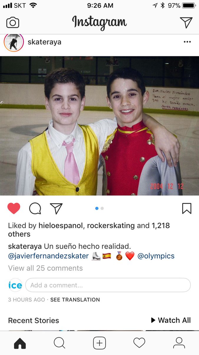 IceTalkPodcast's tweet image. Adorable photo of a young @javierfernandez with his countryman, Javier Raya. #PyeongChang2018 #Olympics