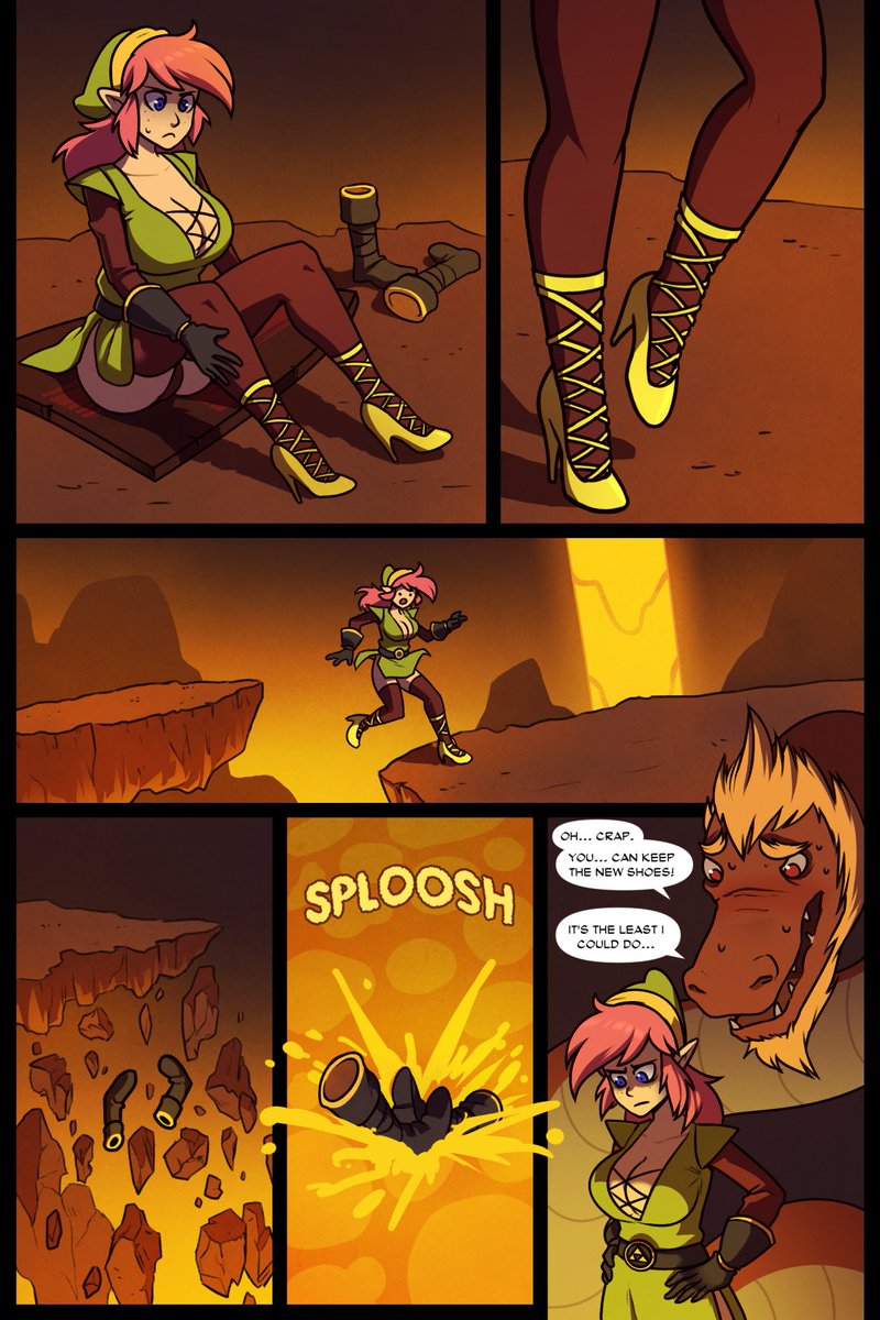 Apparently it's #sequentialsaturday, and while I haven't drawn many sequential artages in the last few years, here's the first 4 pages in a thing I shared last year.

Consider checking the rest out on tumblr: https://t.co/Cd2NfEeved 