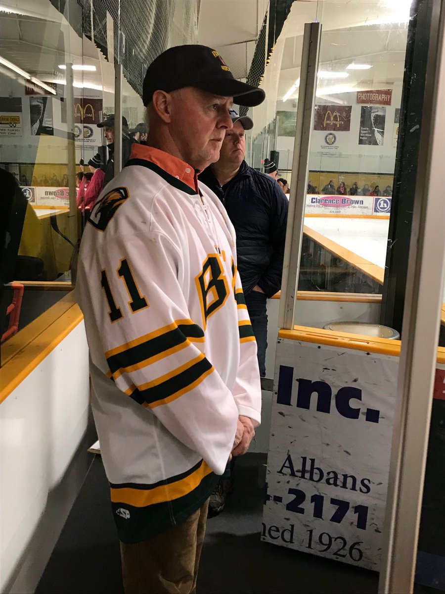 Ross Toof - honorary captain for tonight’s pink game between U-32 and the Bobwhites.  GO BFA &amp; U-32 &amp; Ross as they combine to.beat cancer!!