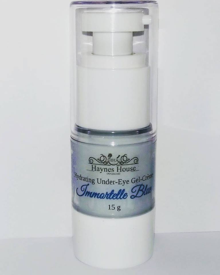 Haynes_House's tweet photo. Looking for a little eye boost? Try our #immortelleblue #undereye #gelcreme &amp; give them the #natural #peptalk they need. Made w/ quality ingredients like #blueberryseedoil #cucumberextract #chamomile #carrotseed &amp; #aloevera, it's the best way to help ease the ravages of time. https://t.co/bkz6yNa3YD