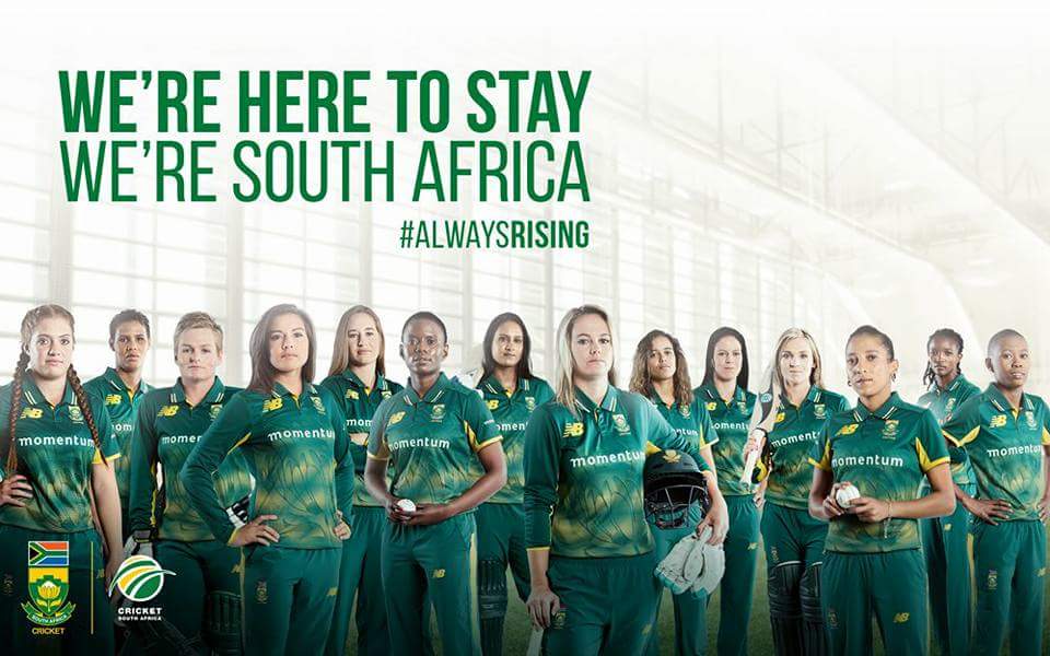 Time to bounce back today! Let's go TEAM! Catch us in action 09:45 at the Wanderers or live on SS2#AlwaysRising
#MomentumProteas