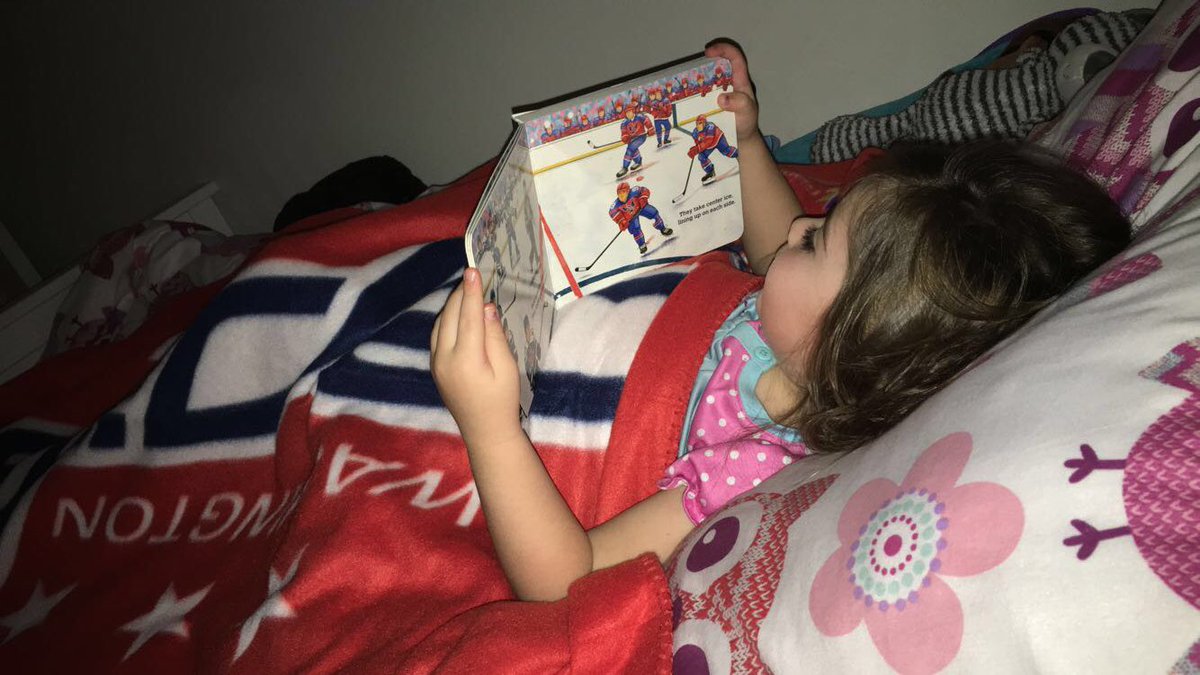 RLSNI's tweet photo. @NBCSCapitals @NBCSWashington @JoeBpXp @Laughlin18 Too late of a game for Zara to stay up to watch so “Goodnight hockey” story instead ⛸🏒😴 https://t.co/JwLjaoj7B2