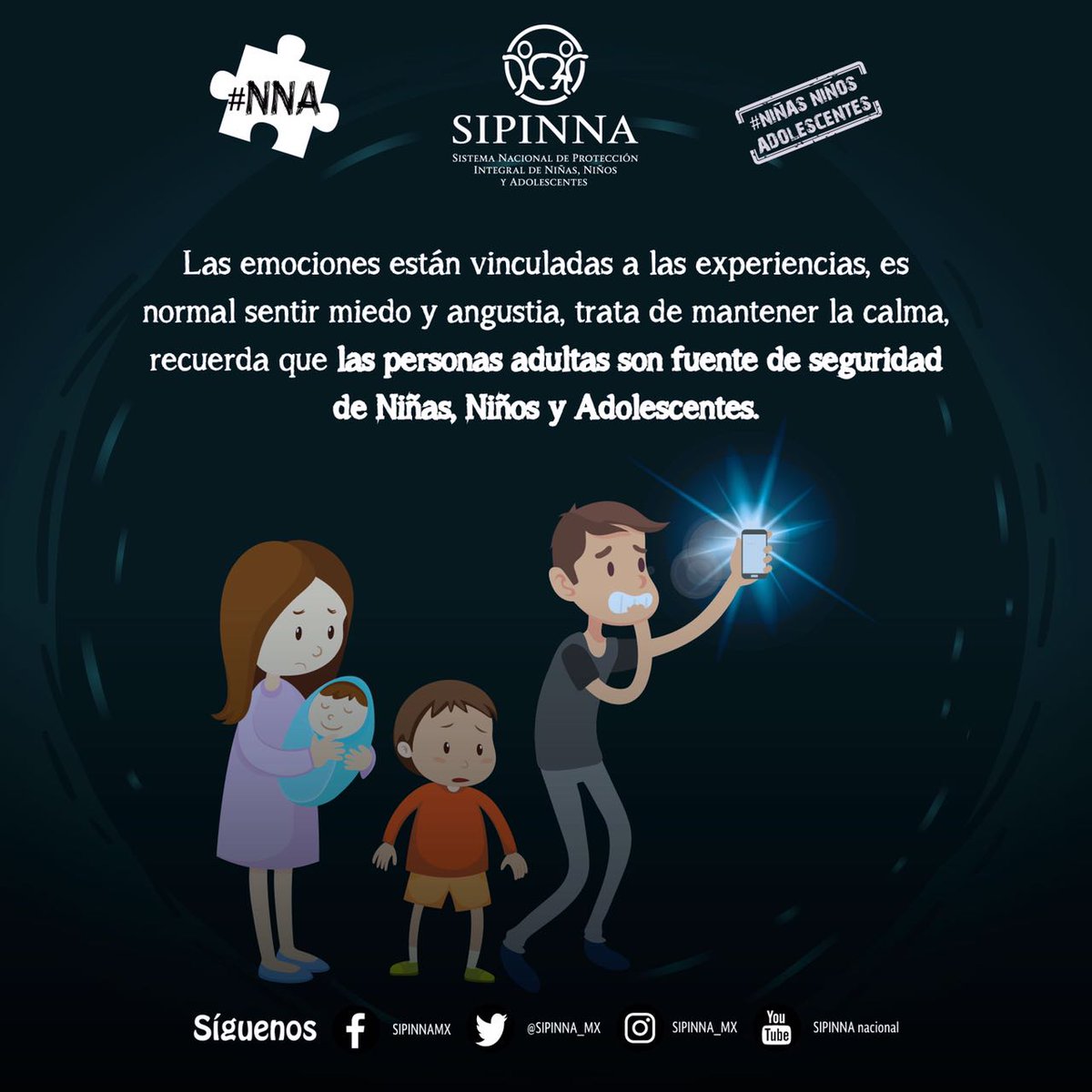 SIPINNA_MX's tweet photo. El apoyo emocional después de un sismo es para niñas, niños y adolescentes una guía y una forma de vencer el miedo. #HablaConEllasyEllos 👧🏻👦🏻 @PcSegob #SIPINNA 👉 https://t.co/aOfRzJFRVI https://t.co/Nf7CkrkSe6