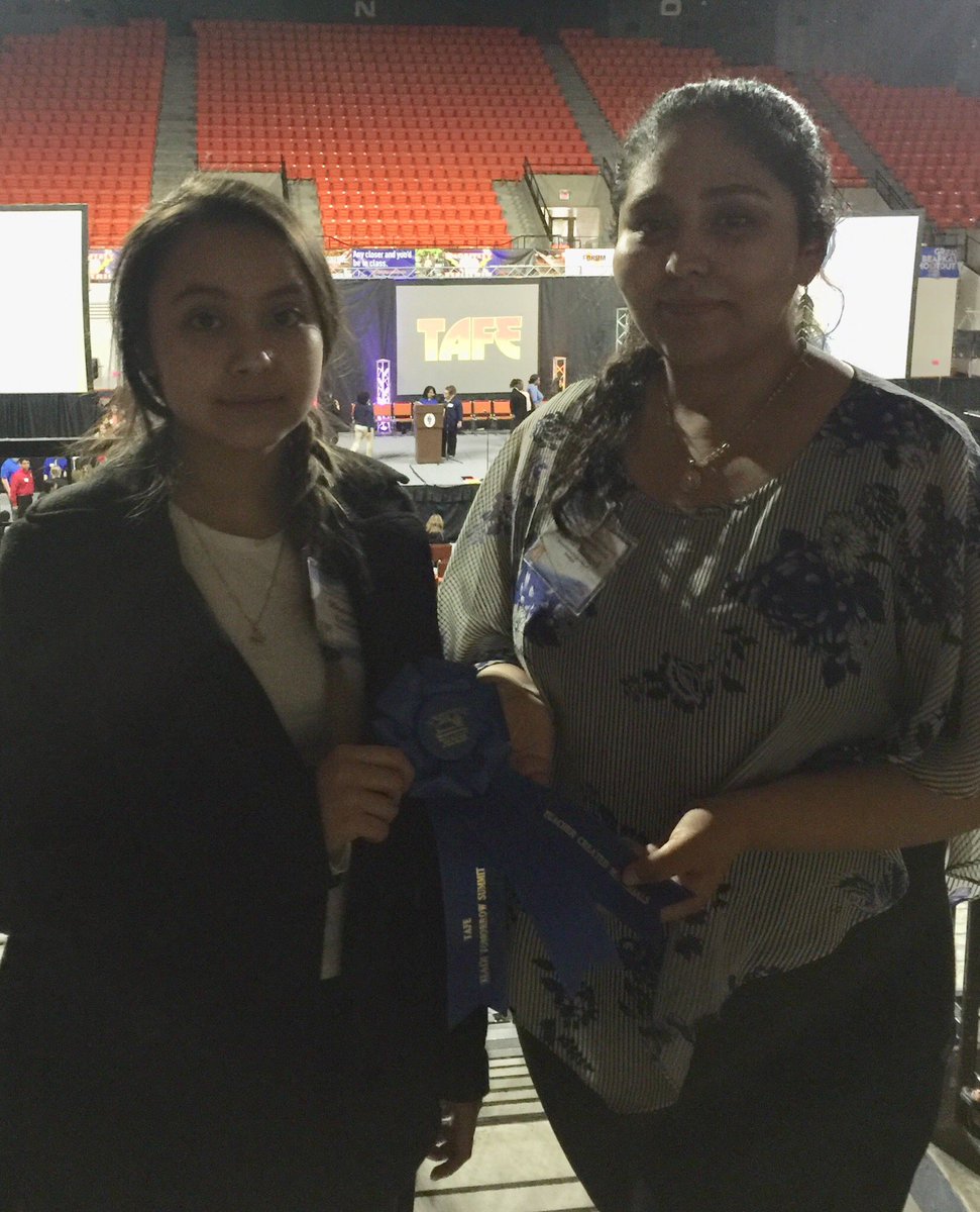 WHSTAFE's tweet photo. Congratulations to Monse G &amp; Jasmine R!  Our WHS TAFE state blue ribbon winners! #FutureTeachers https://t.co/UfLXvO7TNF