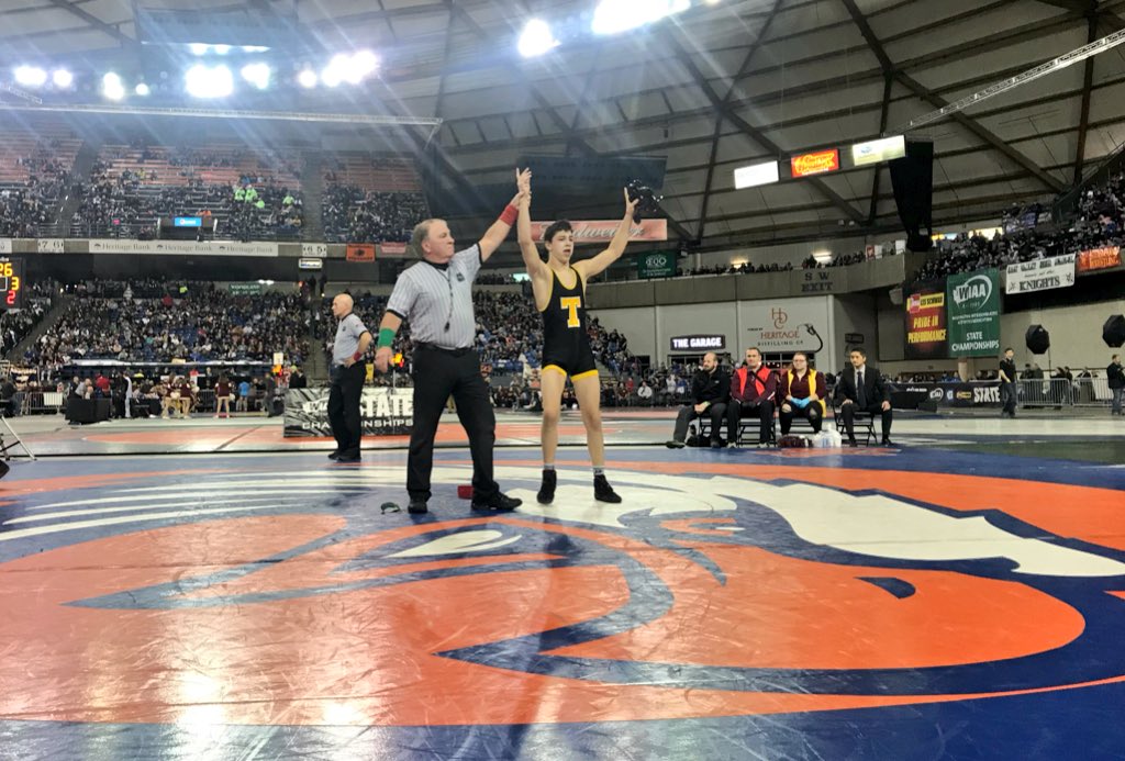 wiaawa's tweet photo. 4A Boys Wrestling 126 lb. Champion: Steele Starren (Tahoma) #matclassic https://t.co/HoNuI2P4Jz