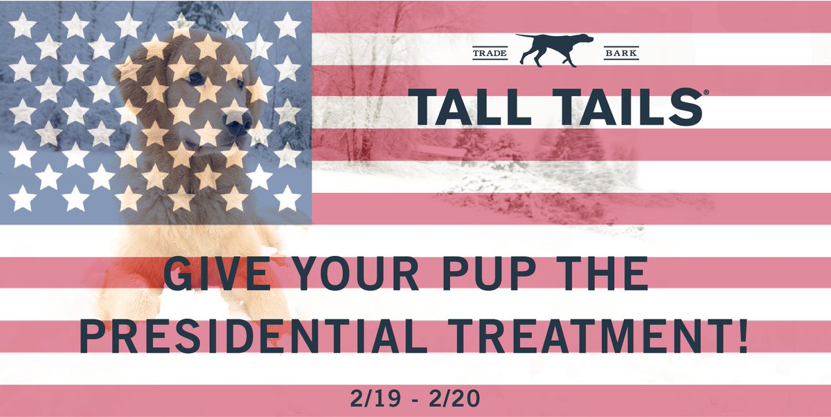 Exclusive President's Day Sale! We are lowering our free shipping minimum from $75.00 to $35.00 so you can give your pup the presidential treatment. Browse now and checkout between 2/19-2/20 for automatic free shipping on orders over $35.00: bit.ly/2hyxUir