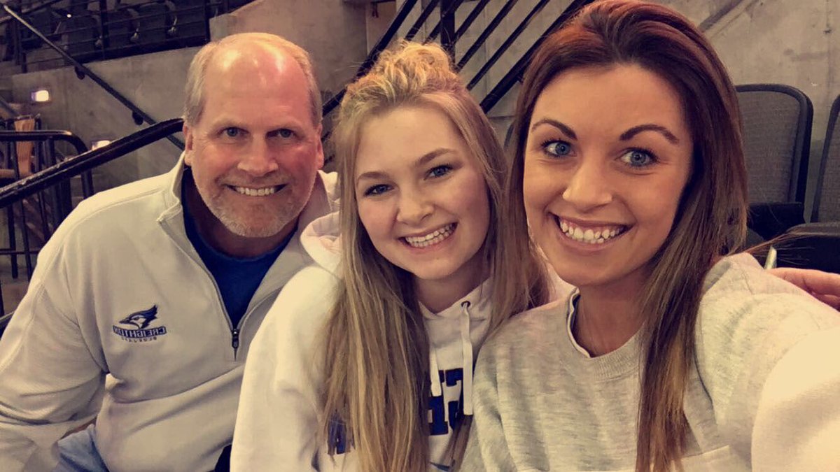 mpjohnson2002's tweet photo. Cheering on the Blue Jays with my two favorite oldest daughters https://t.co/QKZ7qSbxb1