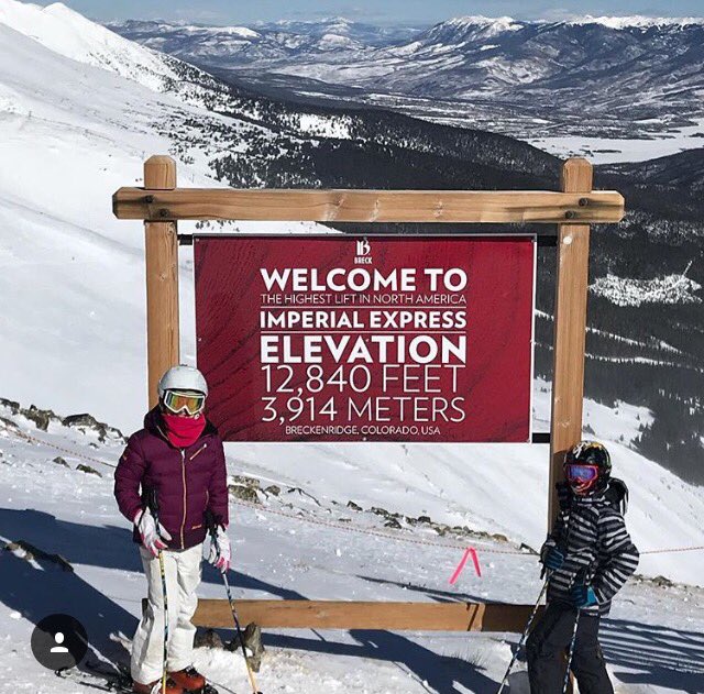 Both kids at the highest lift in North America. Thank you Breckenridge. #colorado #ski #breckenridge